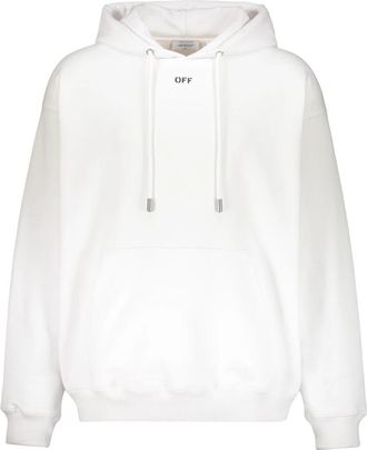 Off-white Hooded sweatshirt in comfortabel en veelzijdig wit. - Heren - Hoodies - Wit - XL - Katoen - Hoodies & sweatvesten