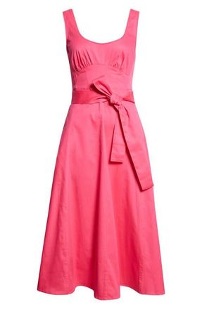 Reiss Irina Stretch Cotton Dress in Pink at Nordstrom, Size 12 Us