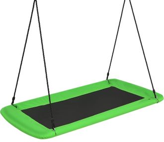 Costway Costway Columpio De Nido Columpio Colgante Para Ni&ntilde;o Cuerda Ajustable De 100-180 Cm Carga Hasta 315 Kg Para Jard&iacute;n Interior Exterior (verde)