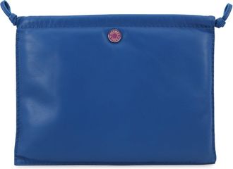 Herm&egrave;s Blue Leather Pouch (Pre-Owned)