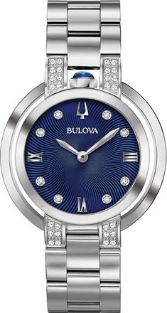 Bulova Womens Rubaiyat Blue Dial Watch