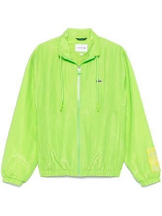 Lacoste logo-patch jacket - Green