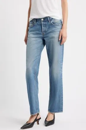 Moussy Vintage Millsboro Straight Leg Jeans in Blue at Nordstrom Rack, Size 32