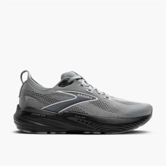 Brooks Mens Glycerin Gts 22 Running Shoes In Primer Gray Ebony Bluewash
