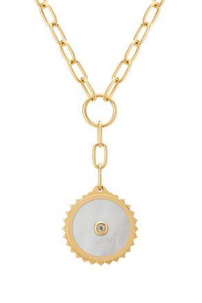 Murkani Halcyon Shield Drop Necklace in Yellow Gold at Nordstrom