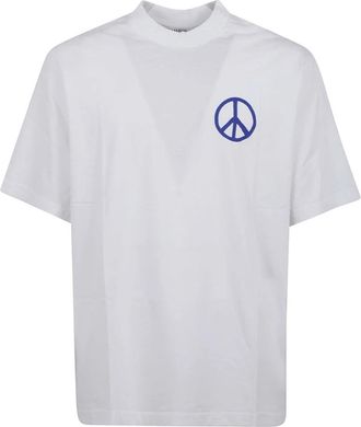 Marcelo Burlon Vrede Over T-Shirt - Heren - T-shirts - Wit - 2XS - Tops
