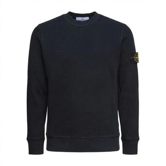 Stone Island Sweatshirts, male, Blue, Size: S Waffle Sweatshirt