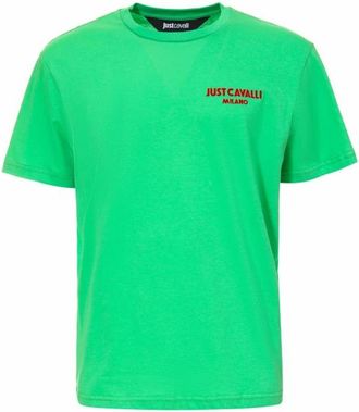 Just Cavalli Stijlvolle T-shirts en Polos - Heren - T-shirts - Groen - S - Tops