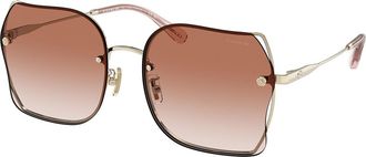 Coach HC7150D CH574 Asian Fit 900513 Womens Sunglasses Gold Size 60