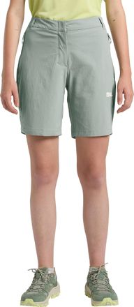 Jack Wolfskin Shorts JACK WOLFSKIN HIKEOUT SHORTS W, Damen, Gr. 34, Normalgr&ouml;ssen, gr&uuml;n (slate, gr&uuml;n), Obermaterial: 86% Polyamid, 14% sonstige Fasern. Futter: 100%