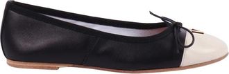 Via Roma 15 Ballerina Puntale con V - Dames - Ballerinas - Zwart - 39 EU - Leer - Schoenen