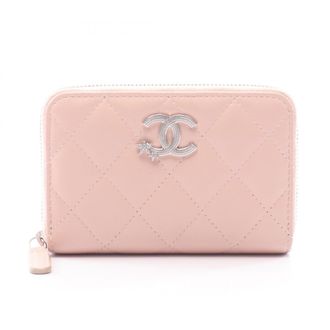 Chanel Pink Leather Coin Purse/Coin Case (Pre-Owned)