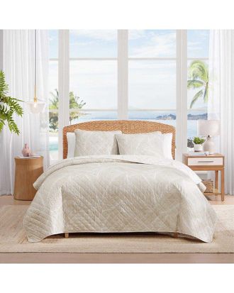 Tommy Bahama Pebble Palms Cotton Quilt Set