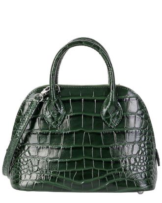 Tiffany & Fred Mini Croc-Embossed Leather Satchel