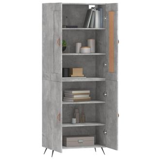 Berkfield Home Highboard Concrete Grey 69.5x34x180 cm Engineered Wood