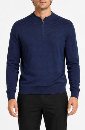 Ben Sherman Performance Quarter Zip Pullover in Navy at Nordstrom, Size Xx-Large