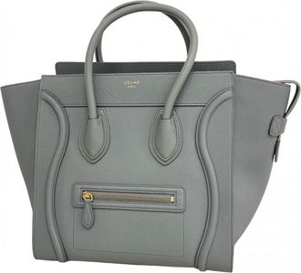 Celine Gray Leather Tote Bag (Pre-Owned)