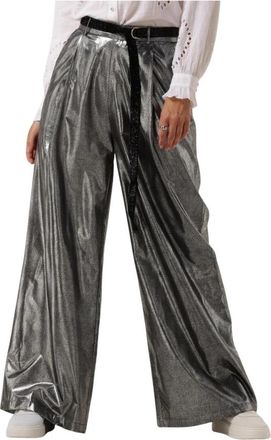 Moliin Elegante Zwarte Broek Urenna - Dames - Wijde Broeken - Grijs - S - Broeken