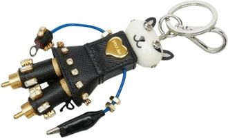 Prada Pre-owned Accessories, female, Black, Size: ONE SIZE Pre-owned Leather Keyring