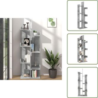 vidaXL The Living Store Libreria Grigio Cemento 48x25,5x140 cm in Truciolato - Libreria in truciolato