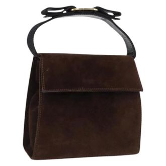 Ferragamo Pre-owned Suede handbags - Dames - Pre-owned - Bruin - Maat: ONE Size Su&egrave;de