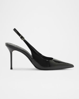 Schutz Paola Patent Leather Slingback Stiletto Pumps