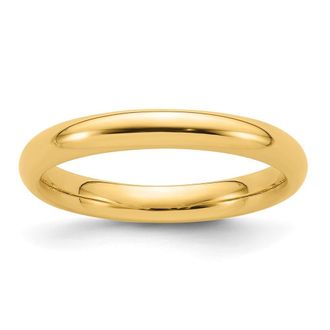 Diamond2Deal 14k Yellow Gold 3mm Standard Weight Comfort Fit Wedding Band Ring