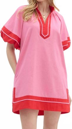 Entro Rose Beach Mini Dress In Pink