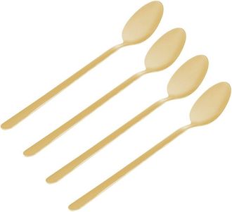 Godinger Set Of 4 Lola Matte Gold 18/0 Stainless Steel Iced Tea