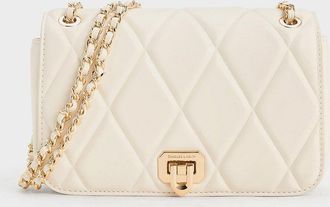 Charles & Keith Arwen Diamond-Quilt Shoulder Bag