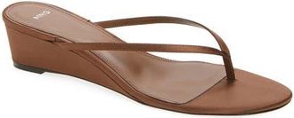 Mango Bombay Wedge Sandal in Chocolate at Nordstrom, Size 7.5Us