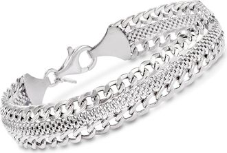 Ross-Simons Italian Sterling Silver Curb-Link Bracelet