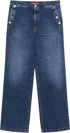 Marina Rinaldi Dames, Jeans, Blauw, Maat: 2XL Katoen