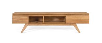 Giner&Colomer Mueble tv fabricado en madera maciza de mindi con compartimentos