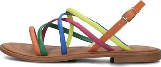 Notre-V Platte Sandalen - Dames - Sandalen - Veelkleurig - 38 EU - Leer - Schoenen