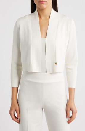 Anne Klein Kissing Front Shrug in White Dove at Nordstrom, Size Medium