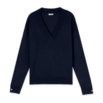 Oltre V-hals Trui - Dames - Truien - Blauw - Maat: XL Nylon