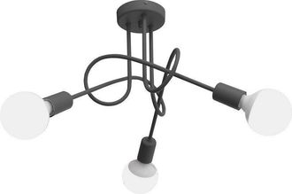 Netlighting Oxford Multi Arm Semi Flush Ceiling Light Smokey 50cm