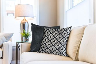 TJ Hughes Pisa Geometric Jacquard Cushion Cover in Black - TJ Hughes