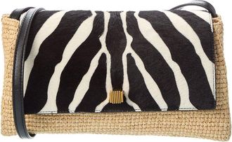 Khaite Khaite Audrey Raffia & Haircalf Crossbody