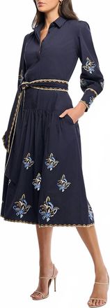 Shoshanna Greer Dress In Navy Multi