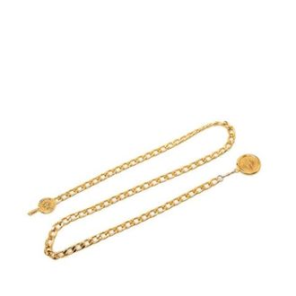 Chanel Pre-owned Medallion Chain-Link Belt - female - Chanel Vintage - Vintage Belts - Yellow - ONE SIZE - Pre-owned