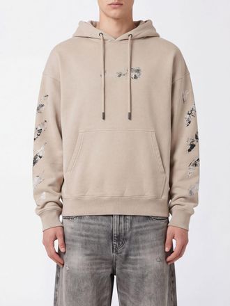 Off-white Felpa con cappuccio in cotone con logo Arrow e vestibilit&agrave; relaxed