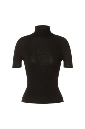 Alberta Ferretti Black Wool-Blend Sweater