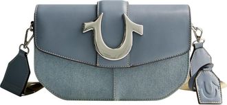 True Religion Denim Saddle Bag with Oversized Horseshoe Logo in Blue at Nordstrom