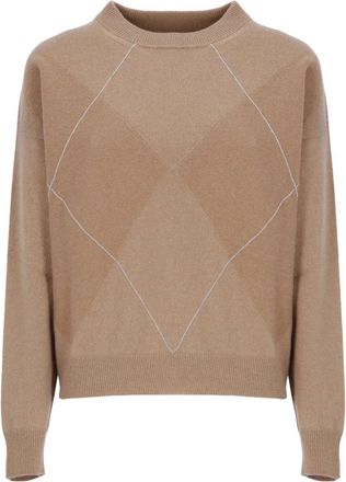 PESERICO Truien & Vesten, Dames, Bruin, S, Trui met ronde hals