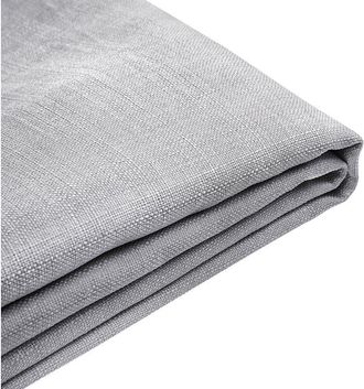 Beliani Funda Reemplazable En Tela Gris Claro Para Cama 160 X 200 Cm Desmontable Lavable Fitou