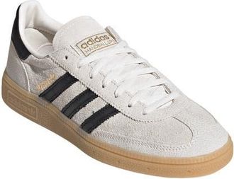 adidas Handball Spezial Sneaker in Cloud White/black/gold at Nordstrom, Size 5