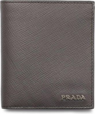 Prada Portacarte con finitura in rilievo - Grigio