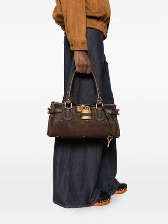 Chlo&eacute; Paddington Suede Shoulder Bag - Brown
